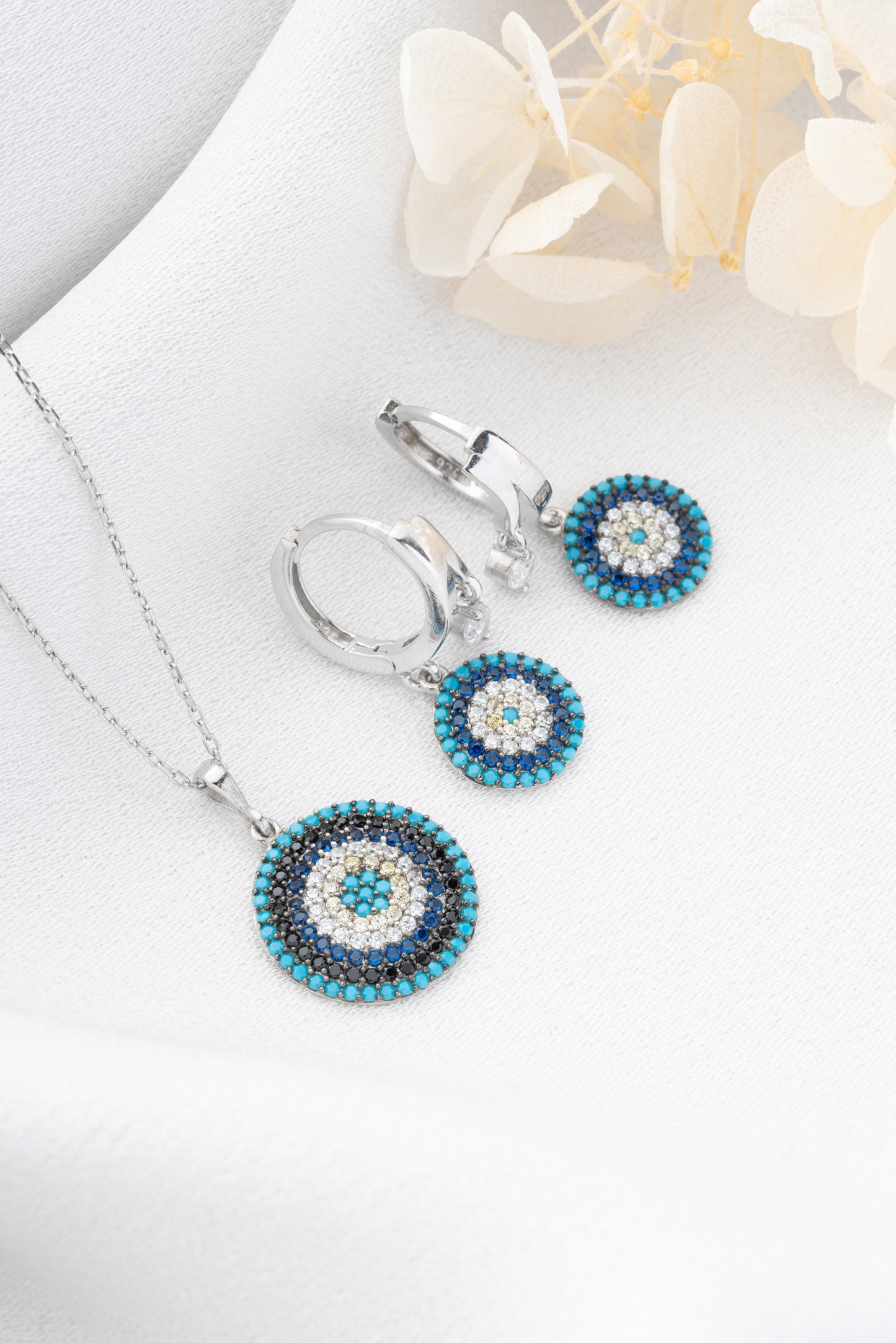 925 Ayar Gümüş Kolye Küpe Set