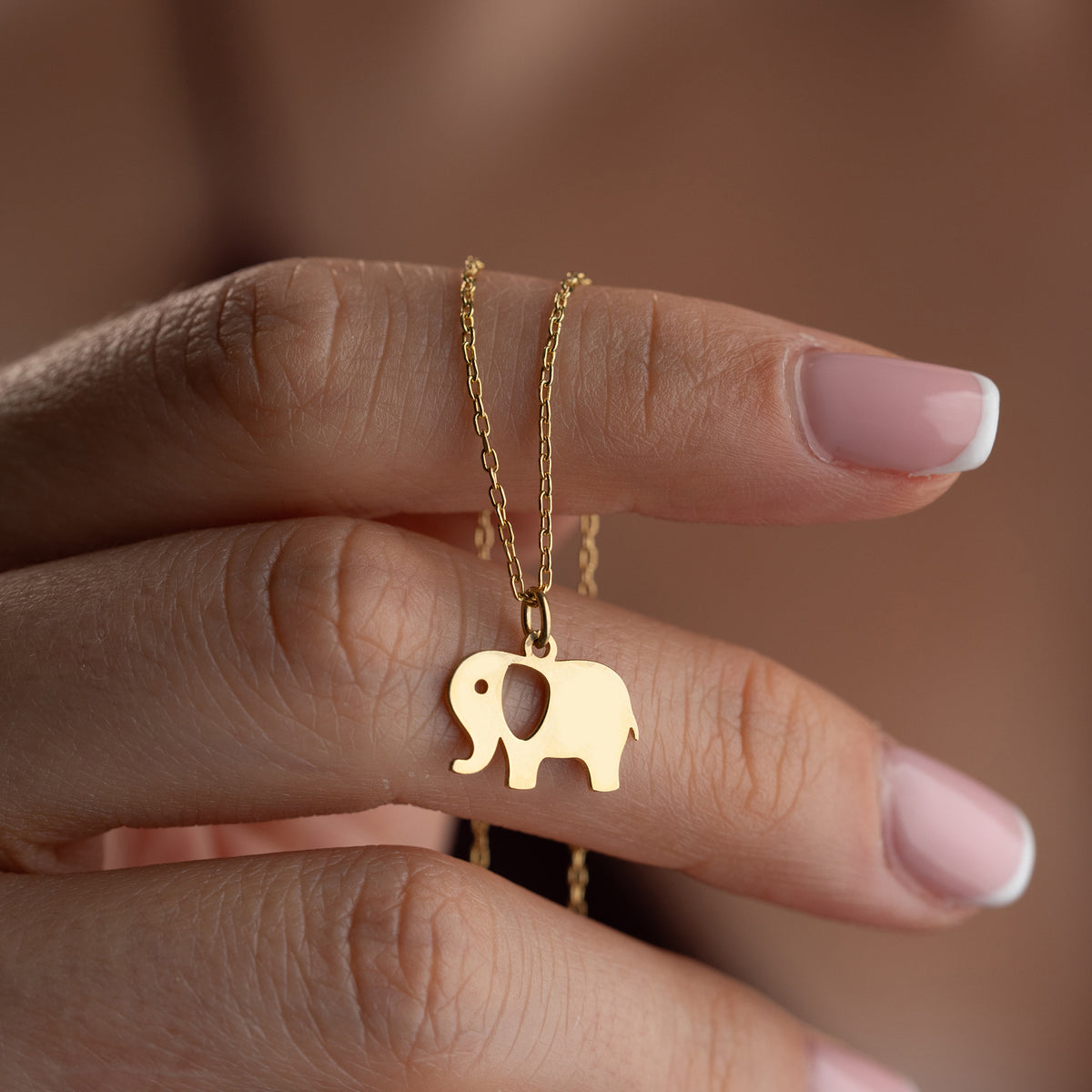 925 Ayar Gümüş Fil Figürlü Charm Kolye