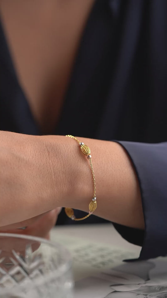 925 Ayar Gümüş Arpa  Model Dorika Bileklik